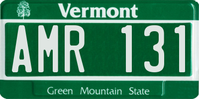 VT license plate AMR131