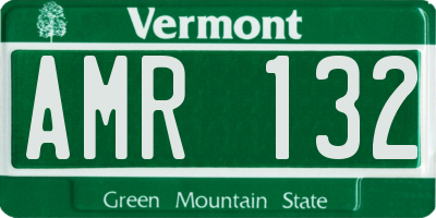 VT license plate AMR132