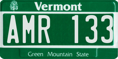 VT license plate AMR133