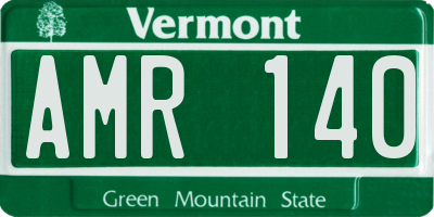 VT license plate AMR140