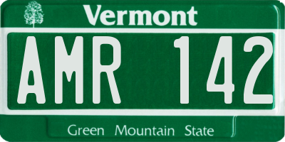 VT license plate AMR142