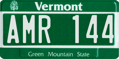 VT license plate AMR144