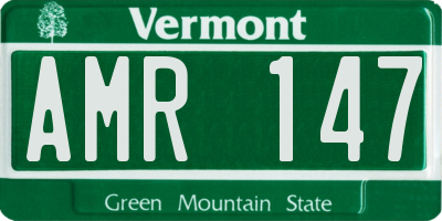 VT license plate AMR147