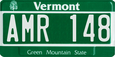 VT license plate AMR148