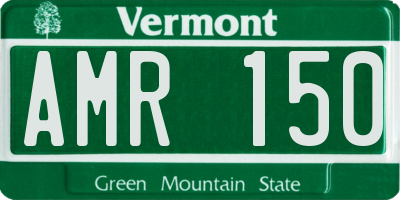 VT license plate AMR150