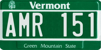 VT license plate AMR151