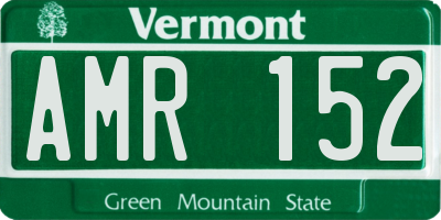 VT license plate AMR152