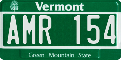 VT license plate AMR154