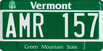 VT license plate AMR157