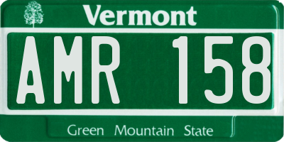 VT license plate AMR158