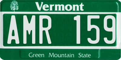 VT license plate AMR159