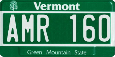 VT license plate AMR160