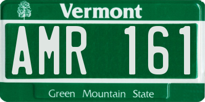 VT license plate AMR161