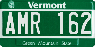 VT license plate AMR162