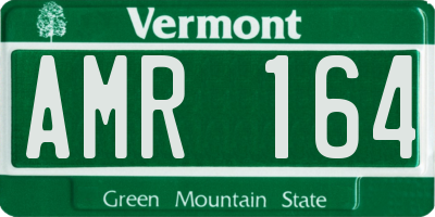 VT license plate AMR164