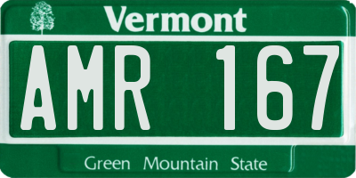 VT license plate AMR167