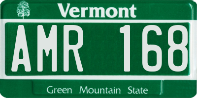 VT license plate AMR168