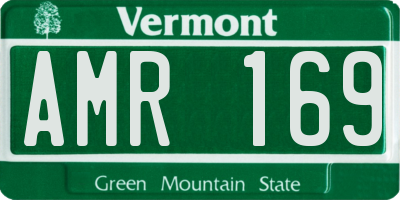 VT license plate AMR169