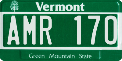 VT license plate AMR170