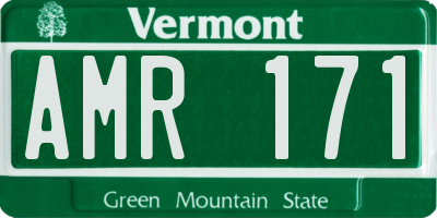 VT license plate AMR171