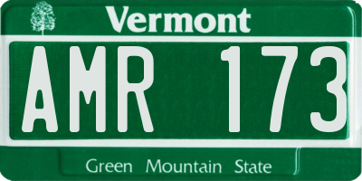 VT license plate AMR173