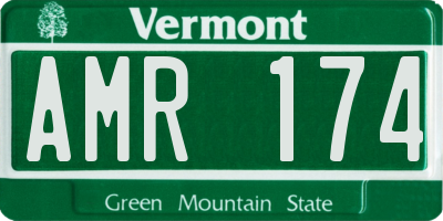 VT license plate AMR174