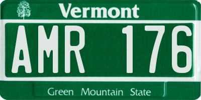 VT license plate AMR176