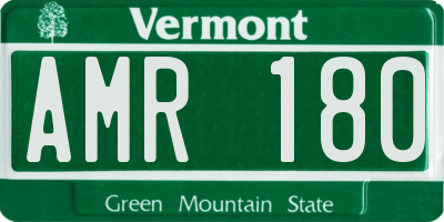 VT license plate AMR180