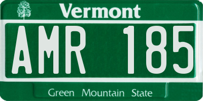 VT license plate AMR185