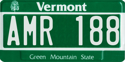 VT license plate AMR188