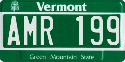 VT license plate AMR199