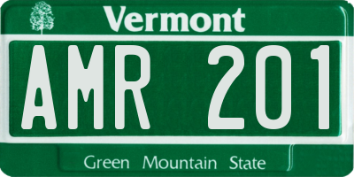 VT license plate AMR201