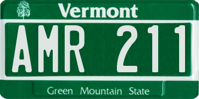 VT license plate AMR211