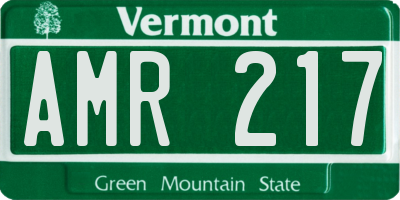 VT license plate AMR217