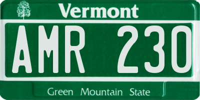VT license plate AMR230