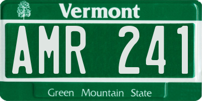 VT license plate AMR241