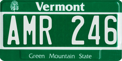 VT license plate AMR246
