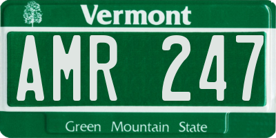 VT license plate AMR247