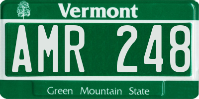 VT license plate AMR248