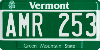 VT license plate AMR253