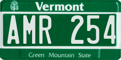VT license plate AMR254