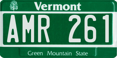 VT license plate AMR261