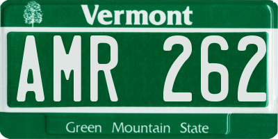 VT license plate AMR262