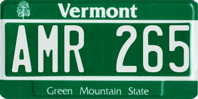 VT license plate AMR265