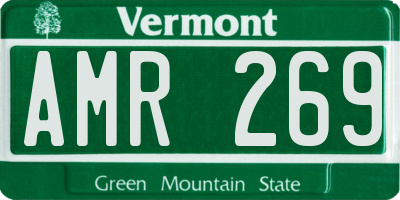 VT license plate AMR269