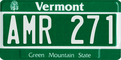 VT license plate AMR271
