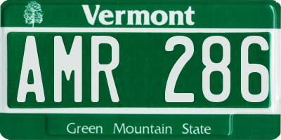 VT license plate AMR286