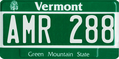 VT license plate AMR288