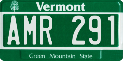 VT license plate AMR291