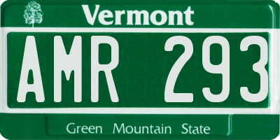 VT license plate AMR293